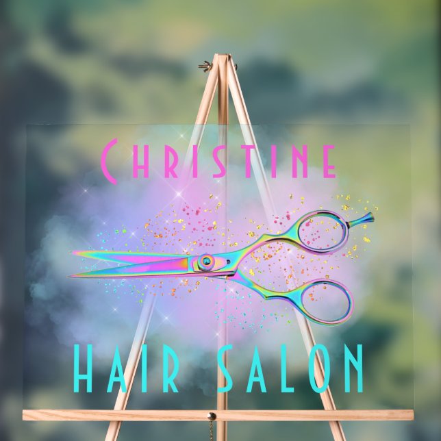 Friseursalon Acrylschild (Neutral)