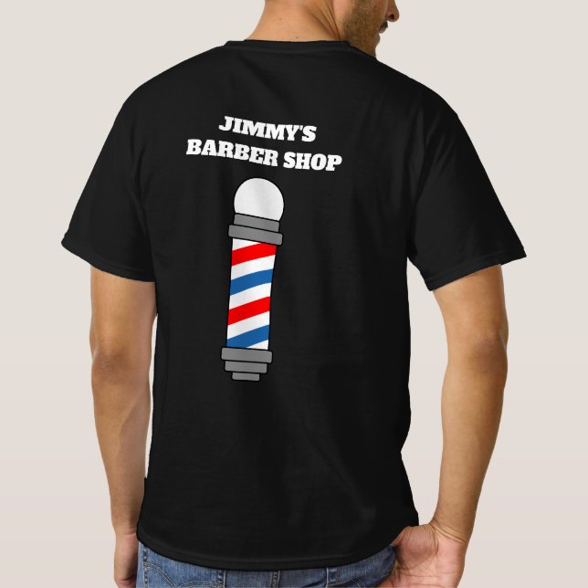 Friseursalon auf Shirts für Haarstylisten (Rückseite)