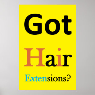 Friseursalon-Barber-Shop-Plakate Haarextensions? Poster
