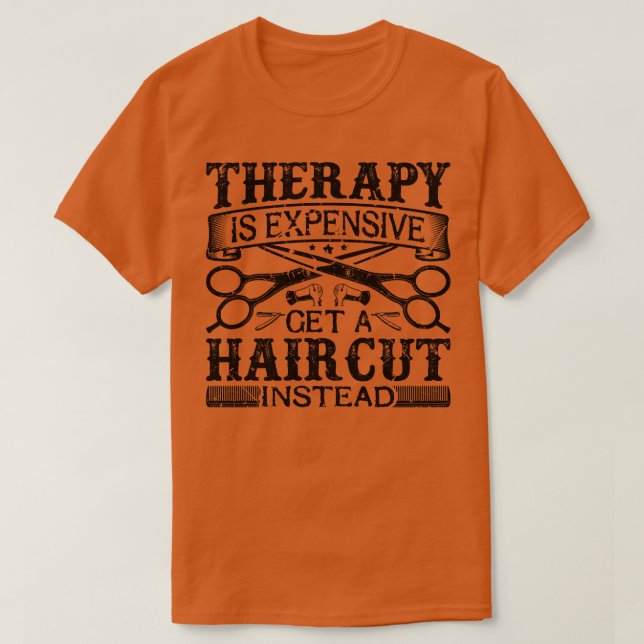Friseursalon Barber T-Shirt (Design vorne)
