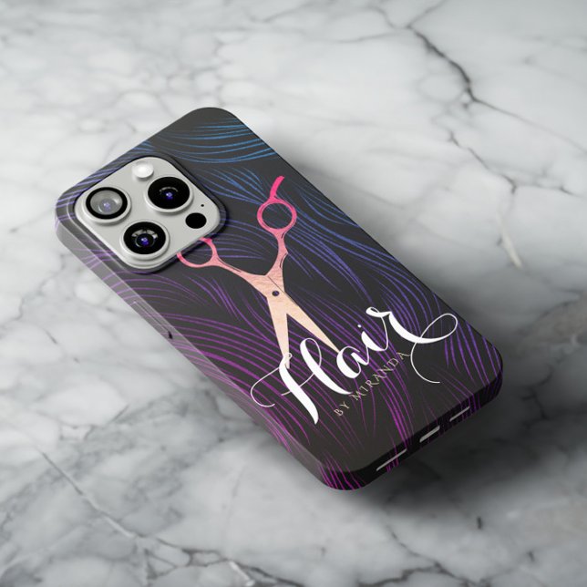 Friseursalon Beauty Rose Goldschere Case-Mate iPhone Hülle (Von Creator hochgeladen)