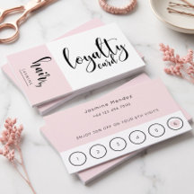 Friseursalon Blush Pink Kundenbindungskarte