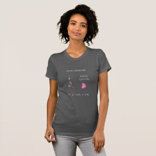 Friseursalon-Boutique-Geschäft-Branding-Schere T-Shirt