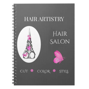 Friseursalon-Boutique-Geschäfts-Branding-Schere Notizblock