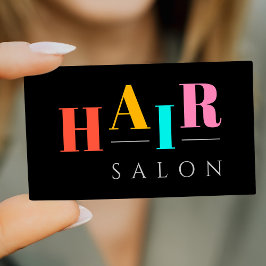 Friseursalon bunte Typografie Moderner Friseur Visitenkarte