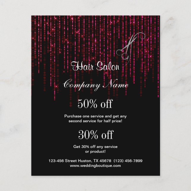 Friseursalon Business personalisiert Flyer (Vorne)