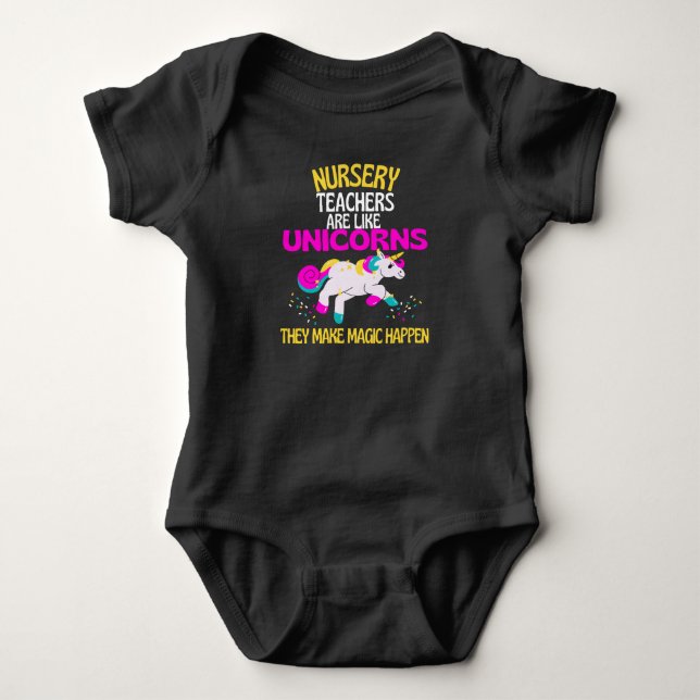 Friseursalon, Einhorn, Magical Unicorn Friseur Baby Strampler (Vorderseite)