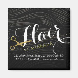 Friseursalon Fairstylist Moderne Black Gold Schere Magnet