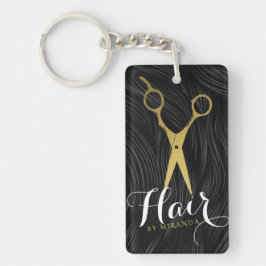 Friseursalon Fairstylist Moderne Black Gold Schere Schlüsselanhänger