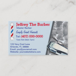 Friseursalon-Friseur (Friseurpfosten und -scherer) Visitenkarte