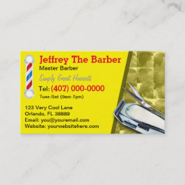 Friseursalon-Friseur (Friseurpfosten und -scherer) Visitenkarte
