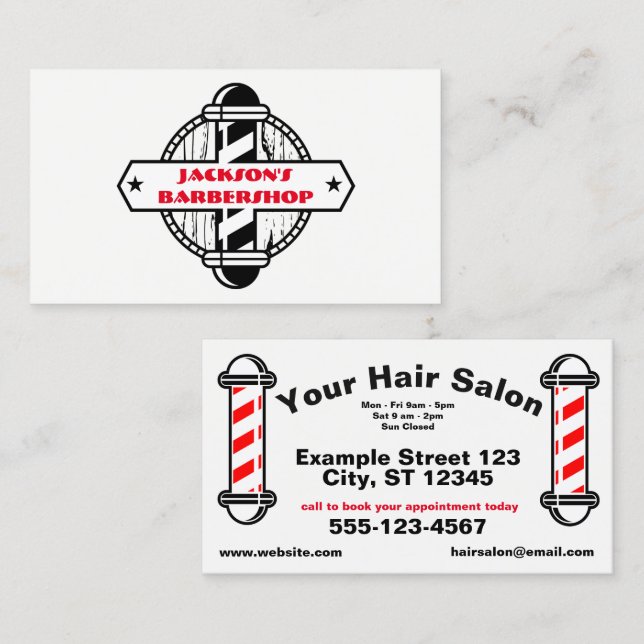 Friseursalon Friseurhairstylist-| Visitenkarte (Vorne/Hinten)