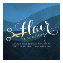 Friseursalon Friseursalon Moderne Blue & Gold Sche
