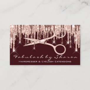 Friseursalon Friseursalon Schere Rose Tropfen VIP Visitenkarte