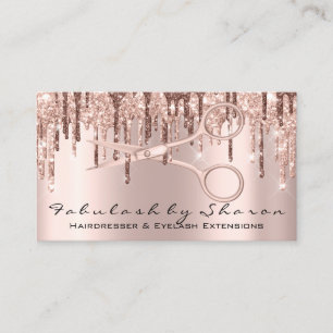 Friseursalon Friseursalon Schere Rose Tropfen VIP Visitenkarte