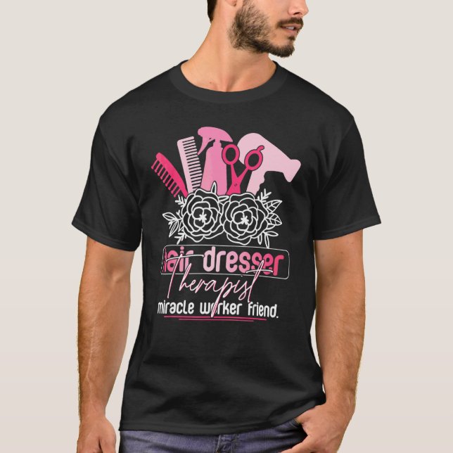 Friseursalon Frisör Frisör Friseurin T-Shirt (Vorderseite)