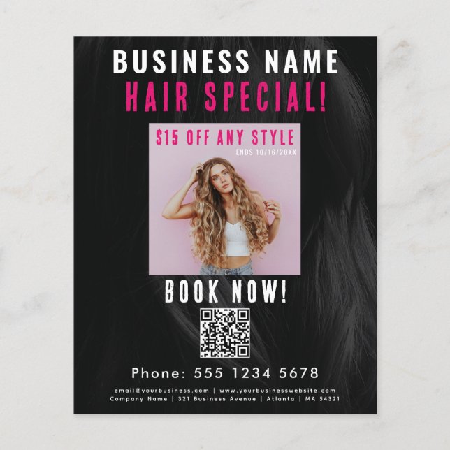 Friseursalon für die Haare Flyer (Vorne)
