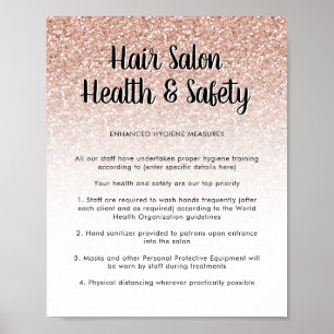 Friseursalon Gesundheitspflegeplakat Pink Peach Gl Poster