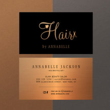 Friseursalon Glattleder Schwarz Gold Metallhaarsty
