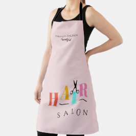 Friseursalon Großtypografie-Schere Schürze