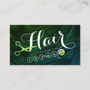 Friseursalon Grüne Goldschere Loyalität Treuekarte