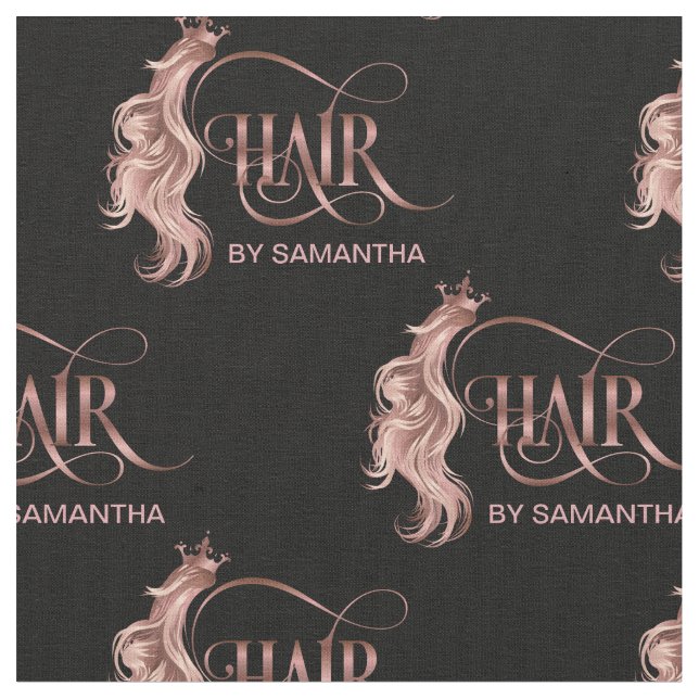 Friseursalon Haarbälgerschere Rosegment Stoff (Nahaufnahme)