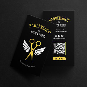 Friseursalon Haare Friseur Barbier Schwarz Visitenkarte