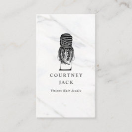 Friseursalon Haare Friseur Luxus Marmor  Visitenkarte
