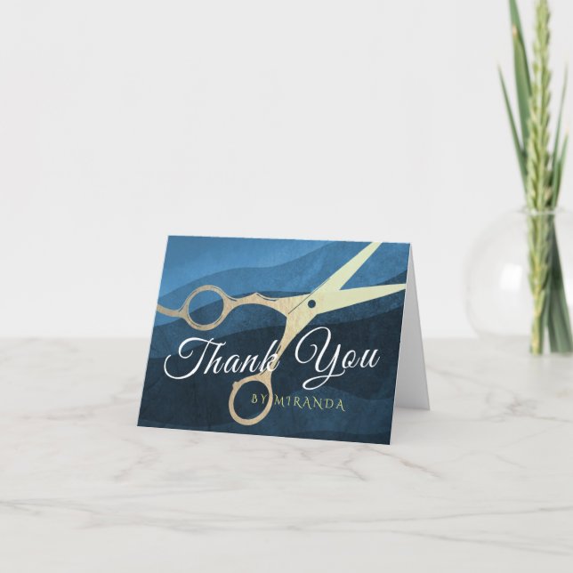 Friseursalon-Haarstylist Danke an die Goldschere (Vorderseite)