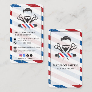 Friseursalon Hairstylist Professioneller Barbier Visitenkarte