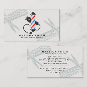 Friseursalon Hairstylist Professioneller Barbier Visitenkarte