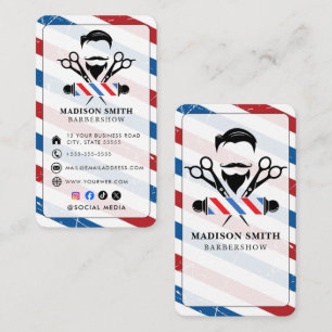 Friseursalon Hairstylist Professioneller Barbier Visitenkarte