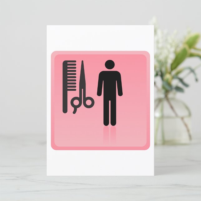 Friseursalon Icon Haarschnitt Kamm und Schere Einladung (Von Creator hochgeladen)
