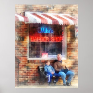 Friseursalon im Viertel Poster