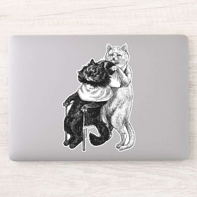 Friseursalon Katzen Tierabbildungen Aufkleber (Computer)