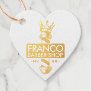 Friseursalon King Crown Barber Pole Geschenkanhänger