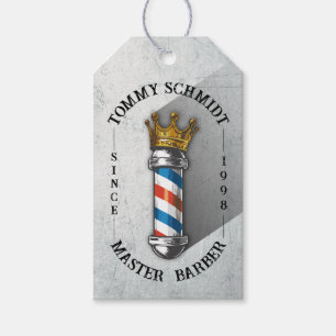 Friseursalon King Crown Barber Pole Geschenkanhänger