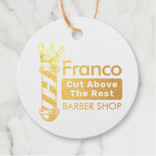 Friseursalon King Crown Barber Pole Geschenkanhänger