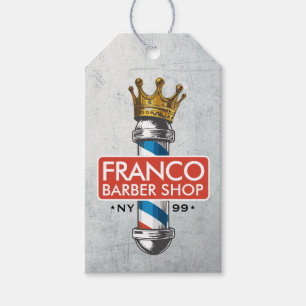 Friseursalon King Crown Barber Pole Geschenkanhänger