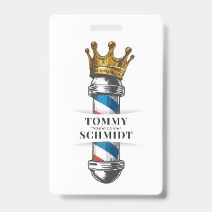 Friseursalon King Crown Barber Pole Haarsalon Ausweis