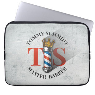 Friseursalon King Crown Barber Pole Haarsalon Laptopschutzhülle