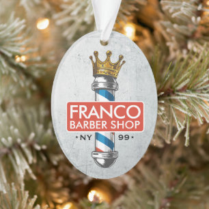 Friseursalon King Crown Barber Pole Haarsalon Ornament
