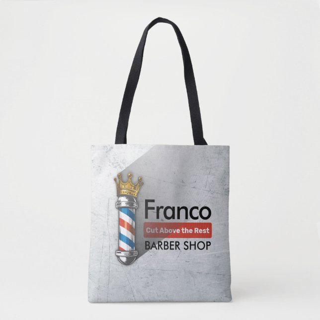 Friseursalon King Crown Barber Pole Tasche (Vorderseite)