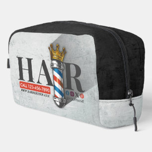 Friseursalon King Crown Barber Pole Waschbeutel