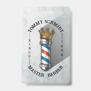 Friseursalon King Crown Friseurstange Haarsalon Ausweis