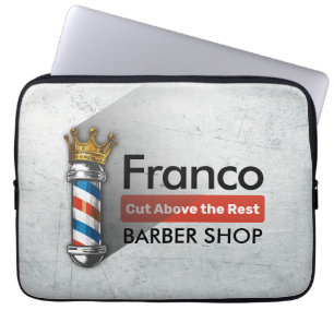 Friseursalon King Crown Friseurstange Haarsalon Laptopschutzhülle