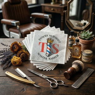 Friseursalon King Crown Friseurstange Haarsalon Serviette