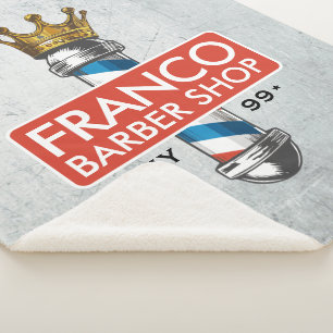 Friseursalon King Crown Friseurstange Haarsalon Sherpadecke