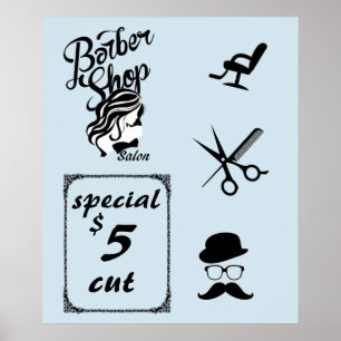 Friseursalon Kunstdruckposter Poster