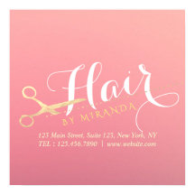 Friseursalon Makeup Salon Moderne rosa Goldschere